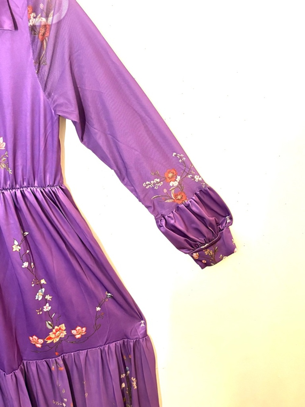 🆕Purple Boho Floral Patterned Maxi Dress - Women. Size L. NWT. - Picture 5 of 13